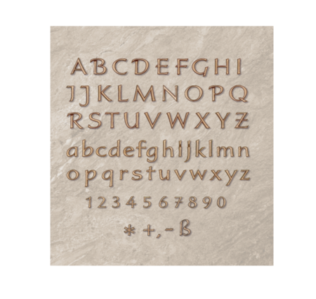 Schriften aus Bronze, Alu und Edelstahl