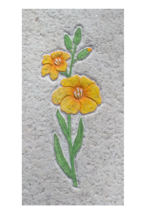 Blumen Symbol - farblich gefasst