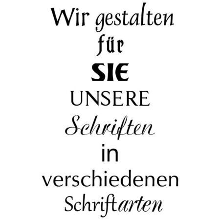 Schriftarten eingehauen und getönt - Auswahl 1