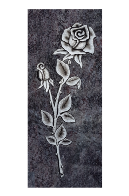 Rose 1 - vertieft eingehauen und getönt