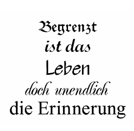 Schriftarten eingehauen und getönt - Auswahl 4