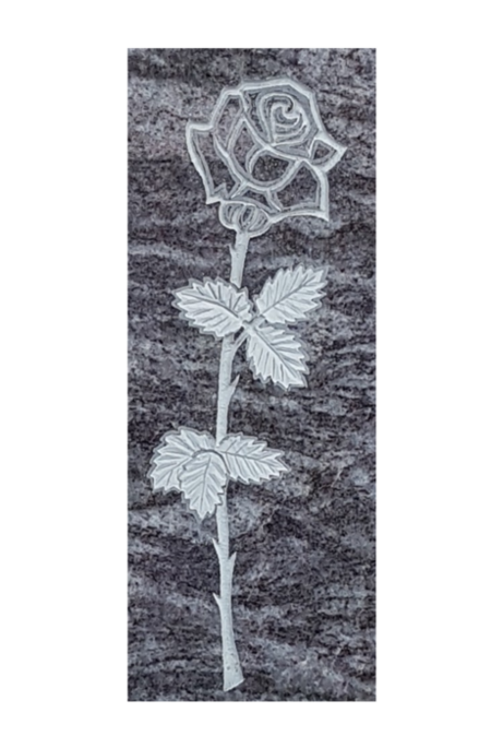 Rose - Blätter plastisch ausgehauen - hell / dunkel