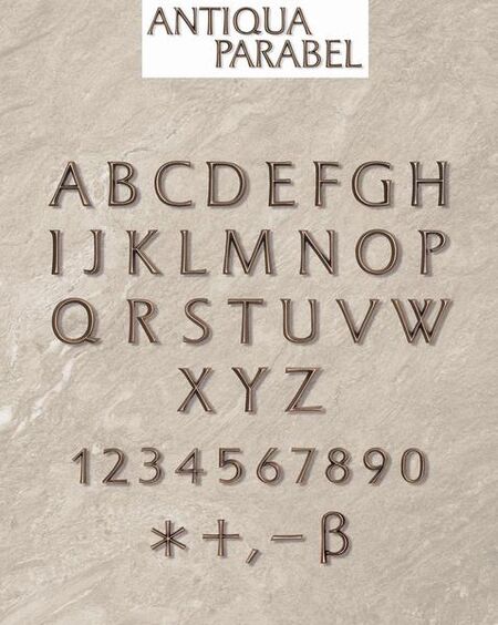 Schriftart ANTIQUA PARABEL - Strassacker