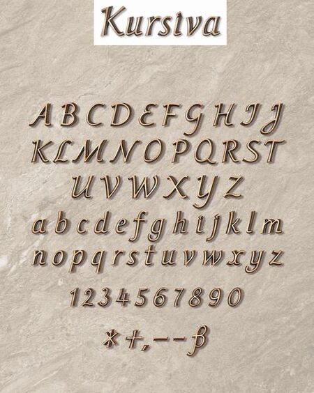 Schriftart KURSIVA - Strassacker