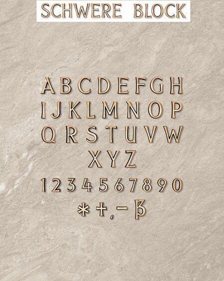 Schriftart SCHWERE BLOCK - Strassacker