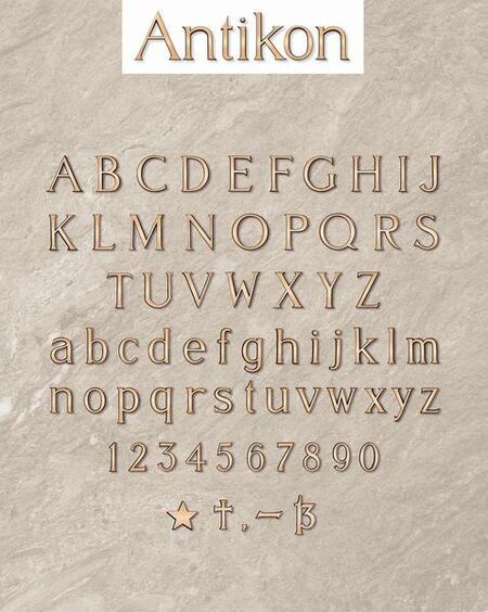 Schriftart ANTIKON - Strassacker