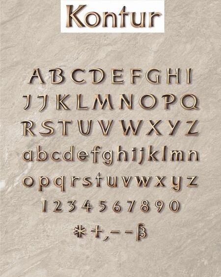 Schriftart KONTUR - Strassacker