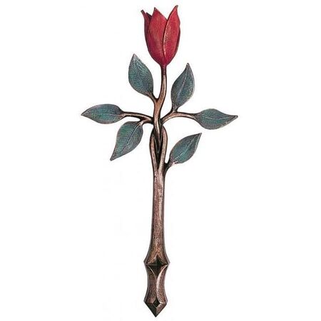 Kreuz - Rose - 20278 - Bronze - Farbige Patina