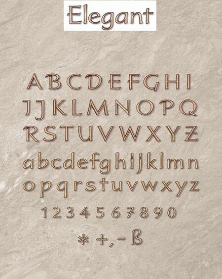 Schriftart ELEGANT - Strassacker