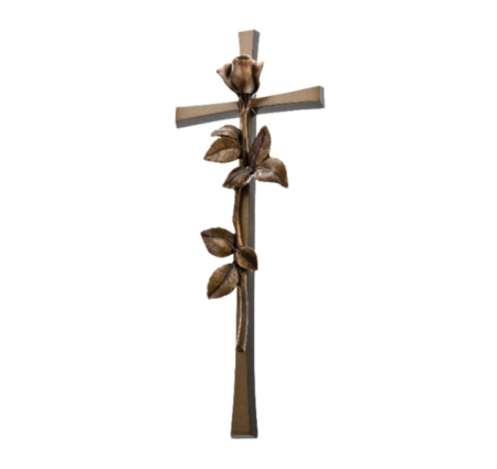 Kreuz mit Rose 020-40-C-329-30-C-00 - Bronze