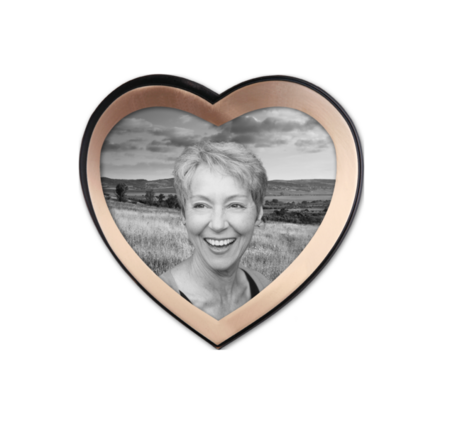 Foto Herz schwarz-weiß mit Rahmen
