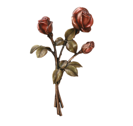 Rosen / Blüten / Knospe - 316-28-C-07 - Bronze farbig patiniert