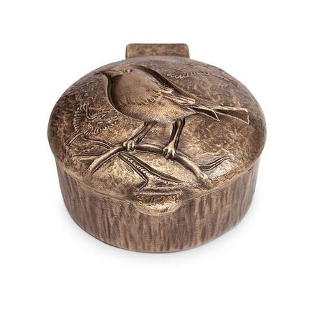 Weihwasser Schale 50069 - Bronze mit Vogel Symbol