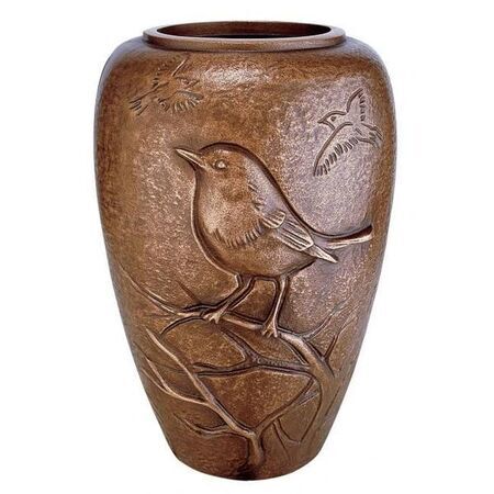 Vase 53094 - Bronze mit Vogel Symbol